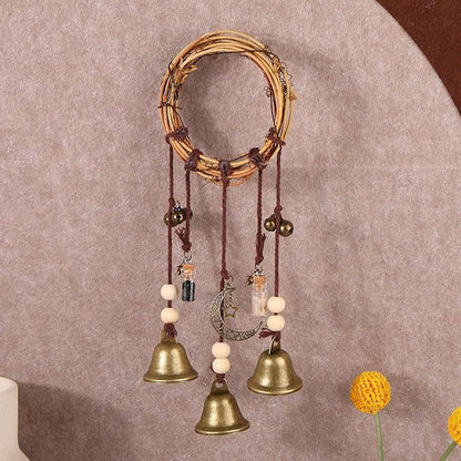 Witch Bells for Door Knob for Protection Hanging Bell Wind Chimes Handmade Decorative Bell for Boho Home Room Witchy Decor（Vintage）