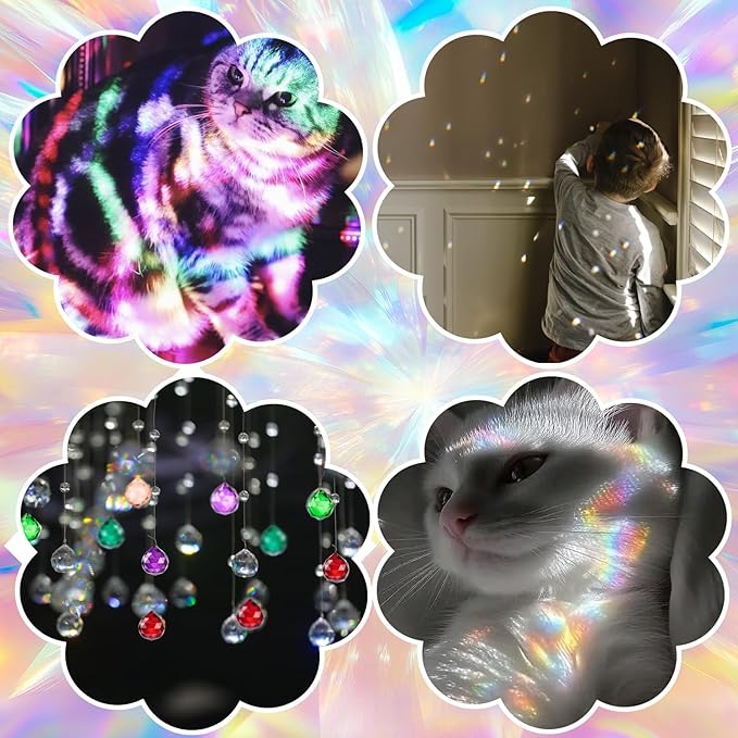 Suncatcher Crystal Prism Ball 20mm, Multicolor Crystal Ball Rainbow Prism Pendants Window Hanging Decor for Home, Garden, Party, Gift 20 Pack