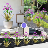 Homight Metal Agave Plant Outdoor Decoration Outdoor Garden Decoration Daffodils Flowers Mexican Yard Art Daffodils Flowers Decorative Garden Gift (2 Big Purple Daffodil)