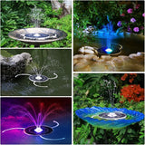 AISITIN Solar Fountain with Lights, 3.5W Solar Water Fountain with 1500mAh Battery Backup & 6 Nozzles, LED Solar Water Pump for Bird Bath, Outdoor, Pond, Pool, Fish Tank & Garden