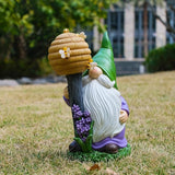 Zayton Garden Outdoor Gnome Statues Yard Resin Decoration Gift Handmade Housewarming Gift for Patio Yard Lawn Waterproof Cracking