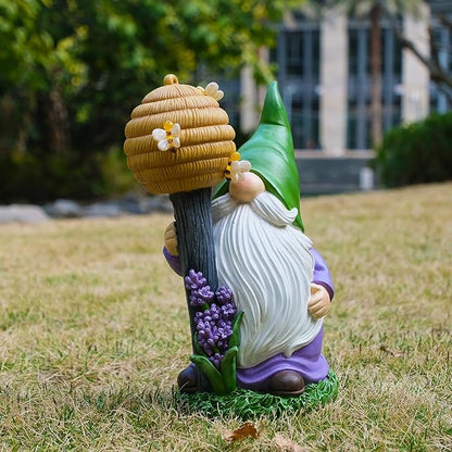 Zayton Garden Outdoor Gnome Statues Yard Resin Decoration Gift Handmade Housewarming Gift for Patio Yard Lawn Waterproof Cracking