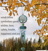 Wind Chimes, Tree of Life Deep Tone Wind Chimes for Outside, Memorial Gift for Mom/Grandma/Women, Windchimes Outdoor Clearance, Mother Garden/Patio/Yard Decor