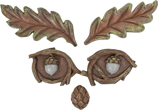 NAT & Jules Acorn Eyes Brown 3 inch Resin Stone Outdoor Tree Face Statue