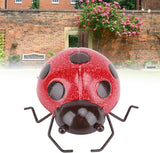 Metal Garden Wall Art Decor Cute Wall Sculptures Statues Outdoor Decoration Yard Lawn Porch Fence Ornaments, Handcrafted Iron Decorative Ladybird Sculpture Art