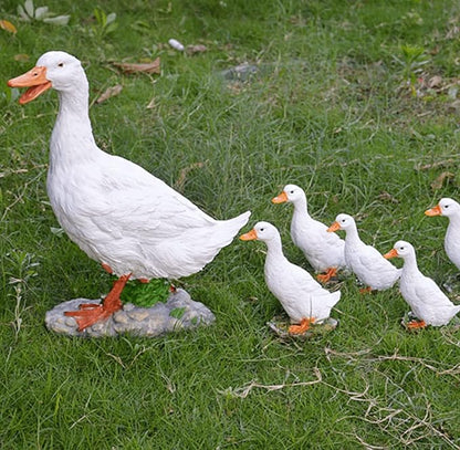 Real Farm Duck Statues,Duck Fence Decoration,Funny Resin Duck Decor,Outdoor Real Animal Statue,Duck Sculpture,Perfect for Home Garden Stairs,Farm,Patio,Backyard