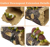Funny Turtle Gutter Downspout Extender Statue, Outdoor Decor Sculpture Ornament, Decorative Gutter Extension, Splash Block, Downspout Diverter, Eco-Friendly Resin, Perfect for 3"x4" Downspouts