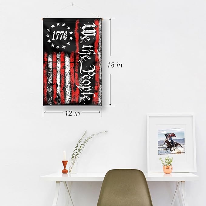 We The People 1776 Flag Double Sided 12x18in Outdoor Betsy Ross 13 Star American Constitution Flags for Yard Lawn Home Garden Decor Flag