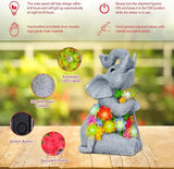 RICHIE Womens Gift Solar Statues for Garden Decor, Outdoor Elephant Sculptures for Clearance Lights for Outside Lawn Ornaments Birthday Gifts for Mom Grandma Women- Chrismtas Gifts for Mom Grandma