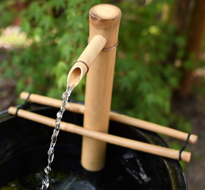Bamboo Accents 12" Adjustable Fountain Kit Branch Arms with Pump - Handcrafted Garden Water Feature Patio Zen Decor (Container Not Included)