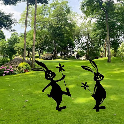 2-Pack Metal Garden Stakes, Outdoor Decoration, Garden, Patio Decoration, Suitable for Lawn, Patio or Flower Pot