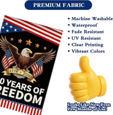 250th Anniversary America Garden Flag, 250 Anniversary USA Flag Patriotic Banner 250 Years of Freedom Yard Sign Eagle Design 4th of July Double-Sided Waterproof 1776-2026 Commemorative Flag 12x18 Inch