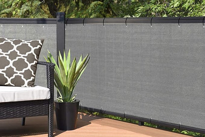 Alion Home Elegant Privacy Screen for Backyard Fence, Pool, Deck, Patio, Balcony and Outdoor Paneling - Include Zip Ties (8 X 16 FT, Grey)