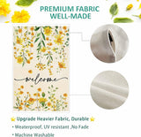 Baccessor Summer Welcome House Flag 28 x 40 Inch Floral Double Sided Daisy Funny Spring Sunflower Yard House Flag Seasonal Burlap Cute Vertical Farmhouse Yard Outdoor Decoration