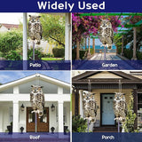 4PCS Fake Owl Plastic Owl to Scare Pigeon for Balcony Hanging Flat Garden Owls with Reflective Tape to Keep Squirrel Woodpecker Away from Outdoor House Window Patio Yard Backyard Front Porch Decor