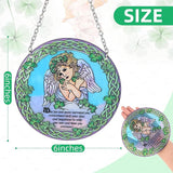 Stained Glass Angel Suncatcher Window Hanging Ornament for Home and Garden Decor 100% Real Glass with Elegant Angel Design Gift for Mom and Loved Ones.
