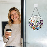Rngmsi Stained Glass Window Hanging, 7.8″ Sun Catchers Gifts for Mom with Hook Indoor Window Decor, Suncatchers Hanging Ornaments Home Gardening Art Presents for Mom from Daughter Son