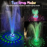 LanPool Floating Water Fountain with Underwater Lights, Powered Pump Outdoor, 2 Modes Sprinkler Waterfall Fountain for Inground Above Ground Pool, Pond-Blue-1PC