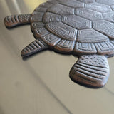 Turtle Stepping Stone Cast Iron Outdoor Yard and Garden Decor Bronze