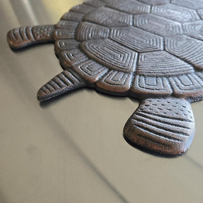 Turtle Stepping Stone Cast Iron Outdoor Yard and Garden Decor Bronze