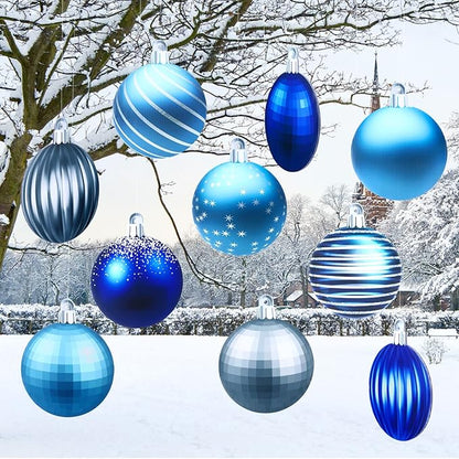Sumind 10 Pieces Large Christmas Decorations Outdoor Christmas Hanging Ornaments Yard Lawn Signs Round Double Sided Porch Ornaments for Xmas Party Decor(Cool Style)