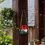 Valentine Gnome Couple on Swing, Cute Wedding Gnomes Figurines for Home & Garden Décor, Romantic Gnomes for Yard, Outdoor Gnome Statues for Porch, Patio, Tree Decorations