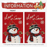 Christmas Snow Snowman Garden Flag Winter Snowflake Yard Flag 12x18 Inch Double Sided Red Cardinal Birds House Banner Merry Xmas Poinsettia Happy Holiday Wall Banners Farmhouse Outdoor Decor