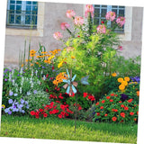Iron Craft Windmill Statue for Garden Bee Decorative Spinners Outdoor Decor