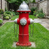 Fire Hydrant for Dogs to Pee On, Dog Fire Hydrant Pee Post Outdoor Statue for Yard Lawn Decor, Garden Sculpture Dog Porch Potty, 13.5" H × 5.9" L × 5.1" W (Retro)
