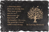 11.8 inches Long Tree of Life Song Polyresin Memorial Garden Stone, Memorial Stones for Loved Ones Outside, Memorial plaques, Sympathy Gifts for Loss of Loved one, Memorial Gifts (Black Tree of Life)