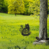 SUPERDANT Metal Cat Garden Decor for Outside Flowers Kitten Yard Stakes for Decorations Outdoor Statues Iron Art Stake Decorative Silhouette Lawn Ornament Patio Porch Farmhouse Decoration Gifts