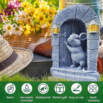 Cartoon Peeking Statue Creative Garden Accent Home Office Resin Art Sculpture Weather Garden Sculpture