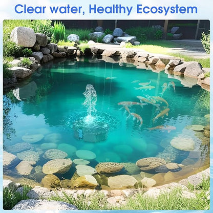 Antfraer Small Pond Filter Box - Pond Filter with Bio-Balls & Ceramic Rings, Submersible/Fountain Pump Compatible for Koi Ponds, Garden Fountains & Aquariums (No Built-in Pump)