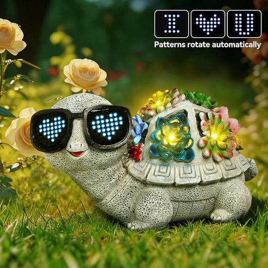 kyoryuger Mothers Day Solar Garden Decor Turtle for Women Mom Grandma Sister, for Mom, Solar Outdoor Decor for Patio Backyard Yard Lawn Decoration-Unique Birthday Present, Yard