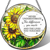 Thank You Gifts, Stained Glass Suncatcher Ornament, Window Hanging, Going Away/Goodbye, Appreciation, Retirement Gifts for Women, Men, Coworker, Boss, Friend | Retirement Party Decorations - Style H