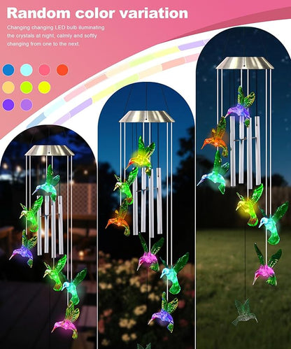 Nacome Wind Chimes for Outside: Tubes Memorial Wind Bell Mother's Day Birthday Gifts for Mom Women Grandma Her - Yard Garden Indoor Outdoor Decor (Hummingbird)