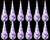 12 Pack Halloween Spider Hanging Egg Sacks Halloween Spider Sacks Decoration Large Props White Webs for Yard Haunted House Lawn Tree Outdoor Party Decor(Purple)