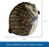 Gift Essentials Stocky Owl Garden Decor Holds a Hidden Key Outside - Secret Magnetic Panel Key Hider