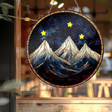 Mountain Night Acrylic Suncatcher Ornamet Sun Catchers Indoor Windown Suncatchers for Windows Hanging Christmas Suncatchers Window Decor Outdoor