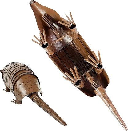 Urbalabs Metal Yard Art Springy Metal Armadillo Figure Texas Western Decor Large 21 Inch Metal Garden Decor Outdoor Statues Metal Yard Art Sculptures Rustic Yard Decorations (21 Inch)