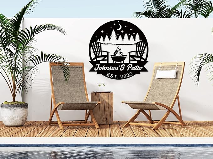 Welcome to Our Backyard Sign,Personalized Patio Signs and Decor Outdoor, Metal Backyard BBQ Sign, Personalized Pool Name Man Cave