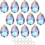 HDCRYSTALGIFTS 12 Pieces 50mm Crystal Prisms Chandelier Colorful Bauhinia Ornament Pendants Rainbow Maker Hanging Prisms for Wedding Party Christams Tree Garlands Decoration DIY Jewelry