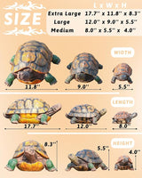 Turtle Statue, Resin Garden Sculpture Indoor/Outdoor Yard Lawn Ornament,Home Decor (Medium)