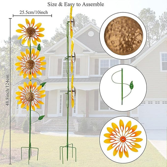 Wind Artistic Metal Garden Sculpture for Yard Art Lawn