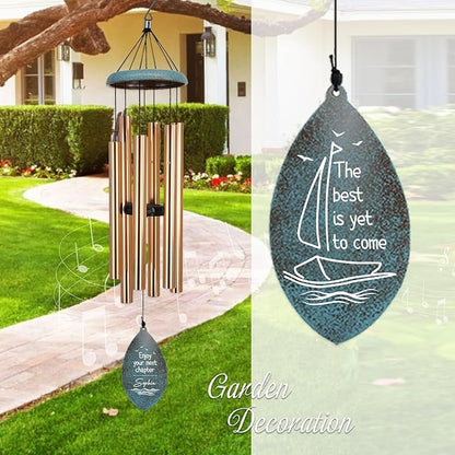 ASTARIN Personalized Happy Retirement Gift, Custom Retirement Wind Chimes for Women Men, 35" Large Deep Tone Wind Chime Retire Gifts for Teacher Co-Workers Boss Friends Parents(Produced in USA)