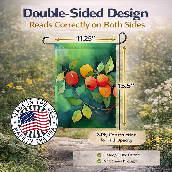 Caroline's Treasures Missouri Hawthorns in Watercolor Garden Flag Mailbox Flag Decorative Yard Flag Banner Outside Patio Artwork Yard Flower Beds, Garden Size, Multicolor