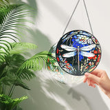 Stained Glass Window Hanging - Dragonfly Suncatcher for Door Terrace Garden Kitchen Home Decor, Sun Catchers Decoration for Christmas, Mother's Day and Birthday Gifts for Women, Men, and Mom 6.3 in