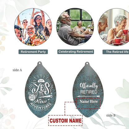 ASTARIN Personalized Happy Retirement Wind Chimes, Tree of Life Retirement Wind Chimes Gifts for Women/Men Teacher Coworker 2025, Going Away Farewell Gifts, Deep Tone Larde Wind Chime(Produced in USA)