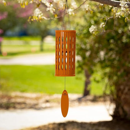Woodstock Wind Chimes for Outside, Aloha Chime 28", Summer Marigold Windchime, Outdoor Patio and Garden Décor for Front Porch Decorative Wind Chime (ACSM)