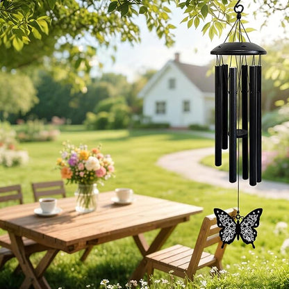 Wind Chimes for Mom - Birthday Gift from Daughter or Son, Perfect for Mother's Day, Christmas, Valentine's, Thanksgiving | Soothing Wind Bell, Gift for Mom Who Has Everything (Butterfly 2)